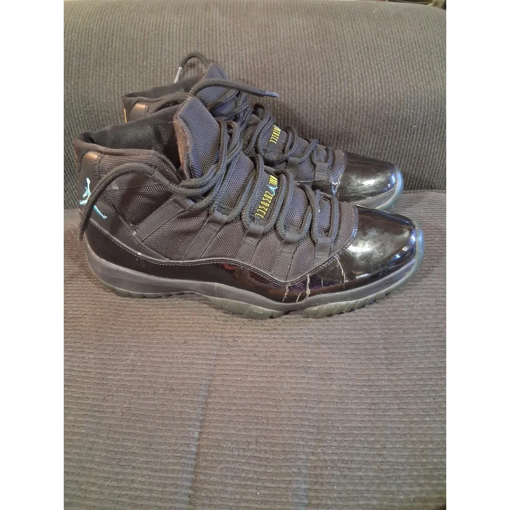Air Jordan 11 Retro Gamma Blue Black Mens Size 12 378037-006 Basketball Shoe‎